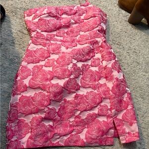 Lulu's Blush Pink Strapless Dress